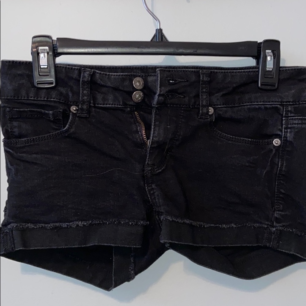 Black Jean Shorts